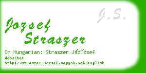 jozsef straszer business card